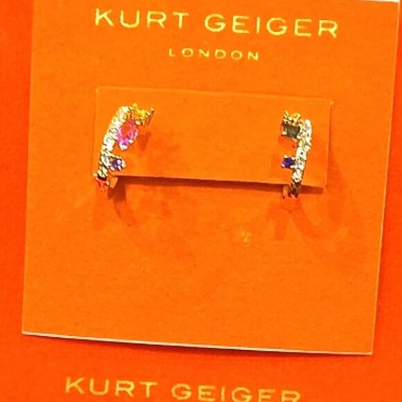 Kurt Geiger London Multi-Color Huggie Earrings - Picture 3 of 9